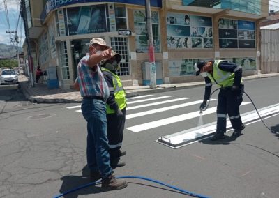 Inspección para la colocación de señalética vertical y horizontal emergente en el centro parroquial